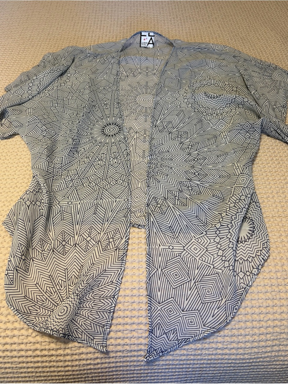 Living Doll Los Angeles Geometric Kimono Cardigan